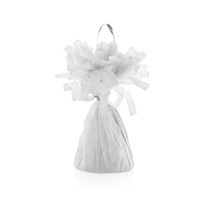 Obciążnik papierowy do balonów z helem biały