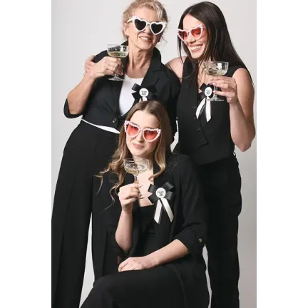 Okulary Serduszka z perłami, różowe