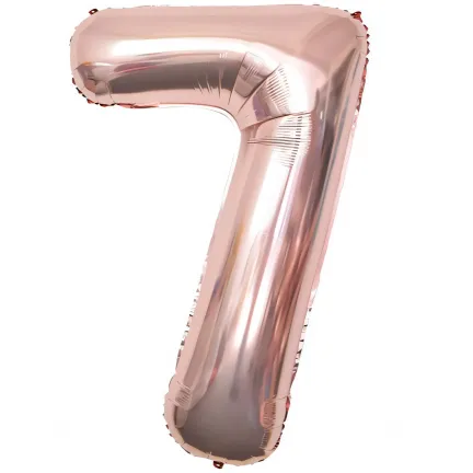 Balon Foliowy Rose Gold "7" 1m Balon Foliowy Rose Gold "7" 1m